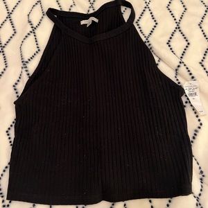 black american eagle ribbed tank top